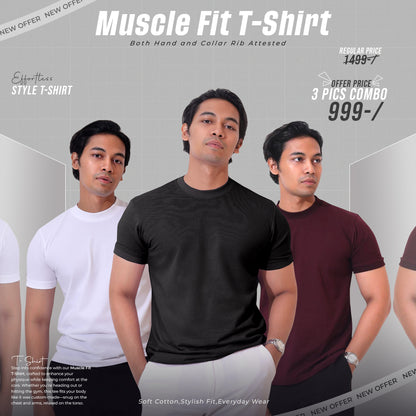 Muscle T shirt- 3 pcs